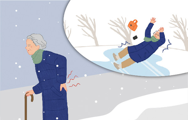 ▲겨울철 어르신 낙상 관련 자료