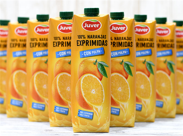 스페인 음료 JUVER 착즙주스.