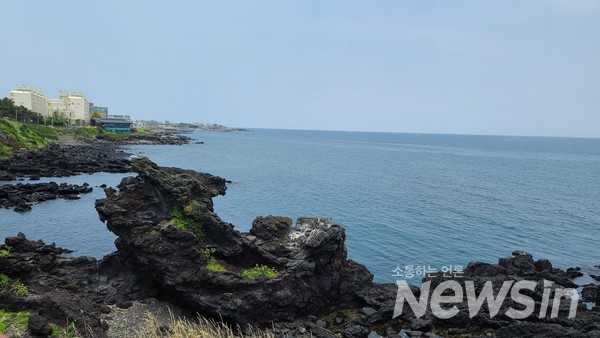 방향에 따라 달리 보이는 용두암 용머리(사진=정경호 기자)
