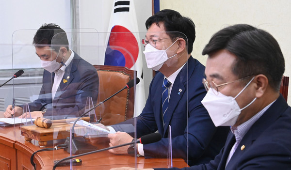 송영길 더불어민주당 대표가 2일 서울 여의도 국회에서 열린 최고위원회의에서 발언하고 있다.2021.07.02 / 사진=[공동취재사진]