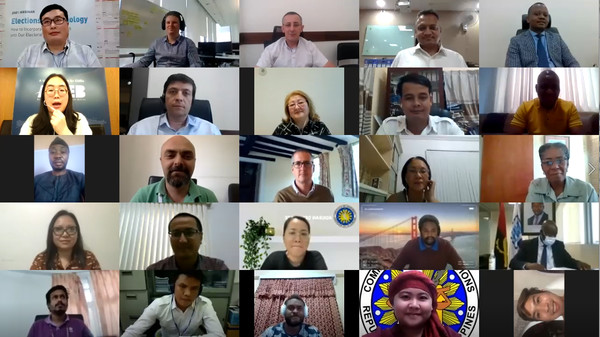 '선거 절차에 새로운 시스템 도입 방안' 웨비나 진행 영상 장면