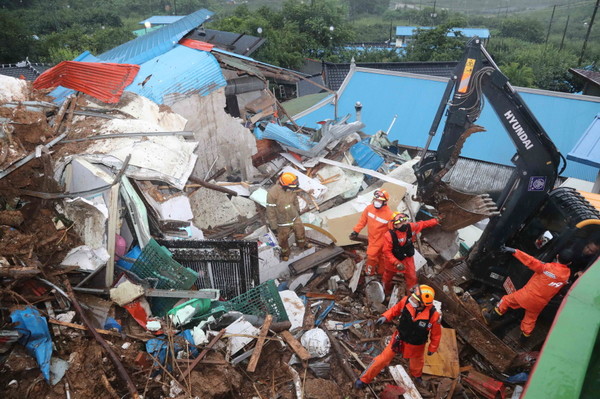 ※ 사진자료_ 전남 광양 폭우 산사태 현장