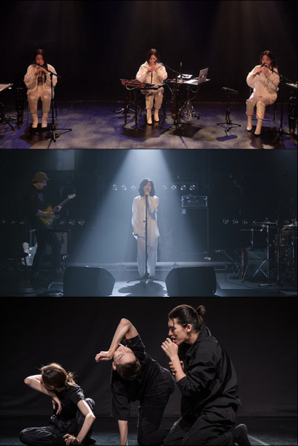 2020 신진국악실험무대. 위부터 기악 삐리뿌, 성악 서진실, 무용 박철순 프로젝트