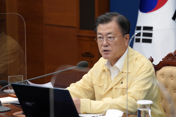 문재인 대통령이 19일 오후 청와대에서 열린 수석·보좌관회의에서 발언하고 있다.2021.7.19 / 사진=[청와대 제공]