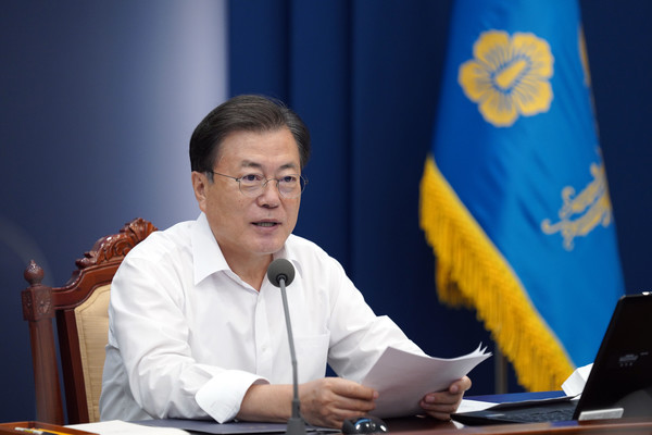 문재인 대통령이 2일 청와대에서 열린 수석·보좌관회의에서 발언하고 있다. 2021.08.02 / 사진=[청와대 제공]