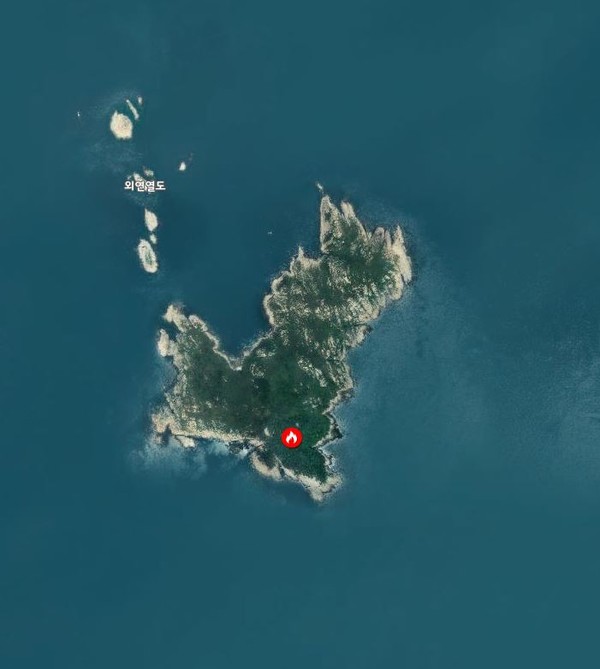 산불의 위치 (이미지 = 산림청 제공)