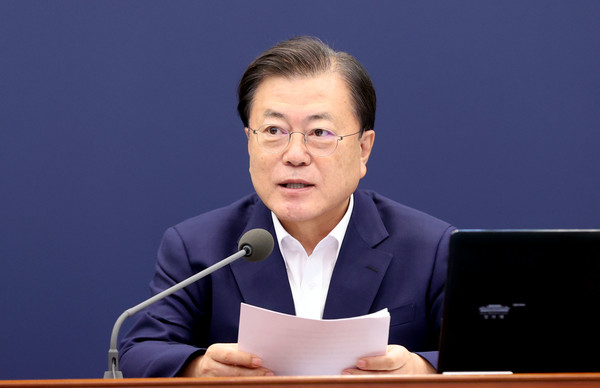 문재인 대통령이 9일 청와대에서 열린 수석·보좌관회의에서 발언하고 있다. 2021.08.09 / 사진=[뉴시스]