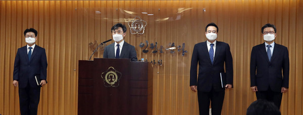 이현주 세월호 참사 증거조작 의혹 진상규명 특별검사가 10일 오후 서울 서초구 서울지방변호사회에서 세월호 CCTV 데이터 조작 의혹 등에 대한 수사 결과를 발표하고 있다.2021.08.10 / 사진=[공동취재사진]