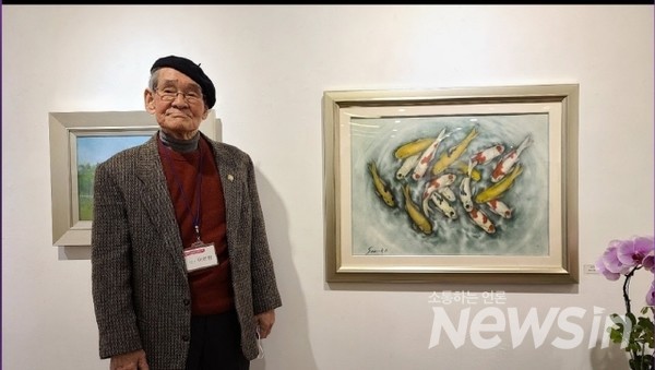 이은항 화백(사진=정경호 기자)