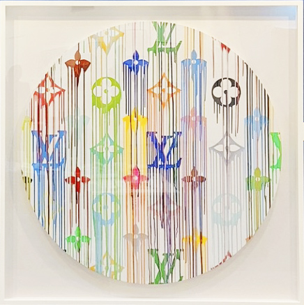 제우스(Zevs), Liquidated LV Logos 2016, 100x100π, Acrylic on canvas