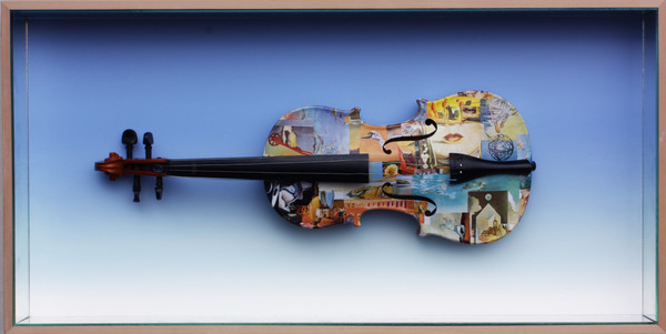 한만영, Reproduction of time-Dali.V Acrylic in Box&Object on Collage 82x42x8cm 2008