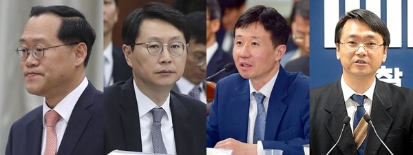 윤석열 정부의 초대 법무부 장관 후보자로 한찬식 전 서울동부지검장(순서대로), 권익환 전 서울남부지검장, 조상철 전 서울고검장, 강남일 전 대전고검장 등이 거론된다 / 사진=[뉴시스]
