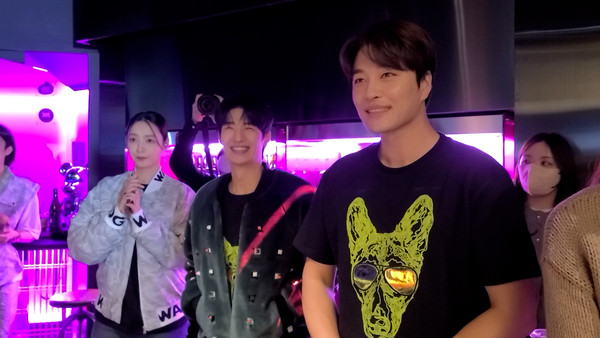 왼쪽부터 정인영, 손호영, 민우혁이 행사에 참여했다 (사진 = 정경호 기자)