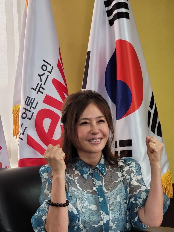 영화배우 최다형이 화이팅을 외치고 있다. (사진=정경호 기자)