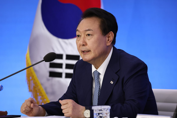 윤석열 대통령이 7일 울산시청에서 열린 제2회 중앙지방협력회의를 주재하고 있다.2022.10.07 / 사진=[대통령실 제공]