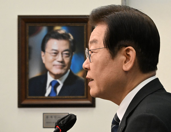 이재명 더불어민주당 대표가 21일 오전 서울 여의도 국회 당대표 회의실에서 특별 기자회견을 하고 있다. 2022.10.21 / 사진=[공동취재사진]