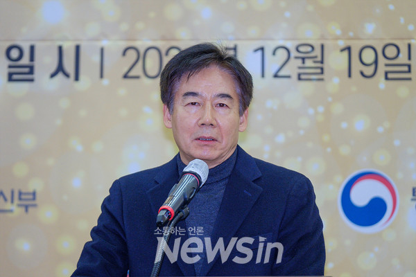 ▲2022 대한민국사회공헌대상 이용호 대회장이 개회사를 하고 있다. (사진=민경찬 기자)