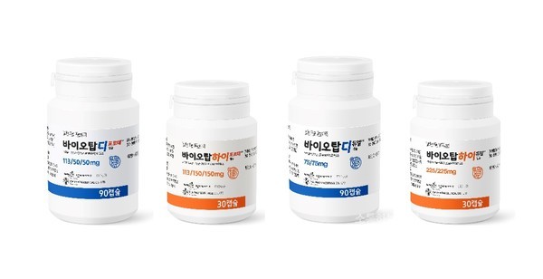 바이오탑 시리즈 제품 이미지(왼쪽부터 바이오탑디포르테, 바이오탑하이포르테, 바이오탑디듀얼, 바이오탑하이듀얼)