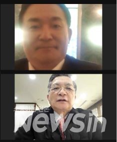 영상회의 통해 불법행위 보고하는 이한준 사장