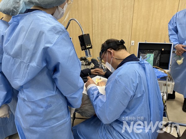 경희대치과병원·경희기독치과학생봉사단, 천안시 입장면 어르신에게 치과진료봉사 