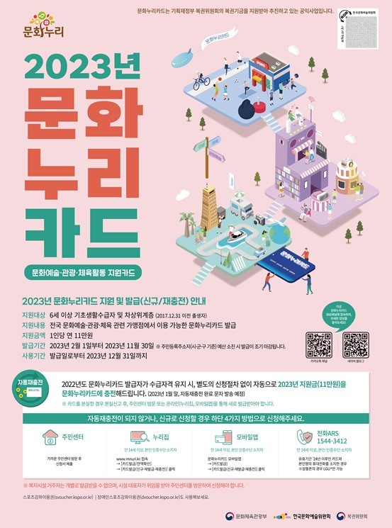 2023년 통합문화이용권(문화누리카드) (사진=문화체육관광부 제공)