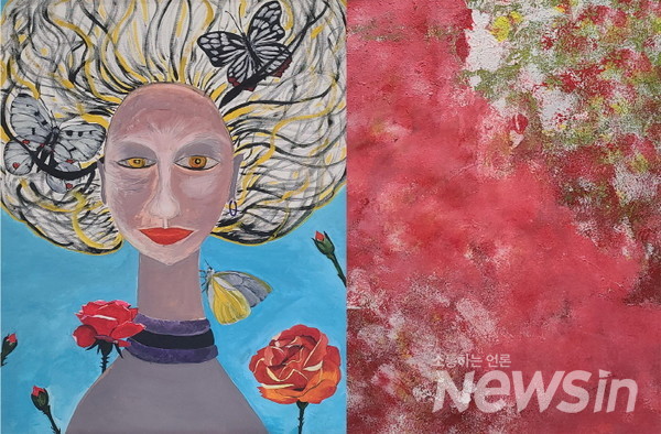 나비부인, 설래인 추상화가 채소정 작품(사진=정경호 기자)