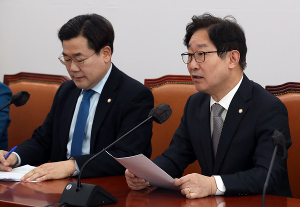 박범계 더불어민주당 정치탄압대책위원장이 21일 오전 서울 여의도 국회에서 기자간담회를 하고 있다. 2023.02.21 / 사진=[뉴시스]