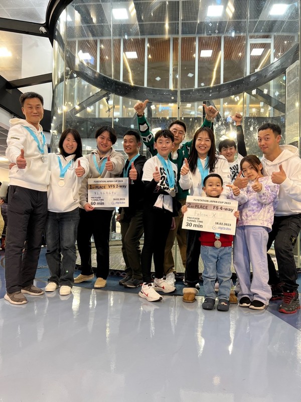 한국 실내스카이다이빙 선수단 단체사진