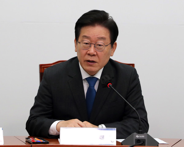 이재명 더불어민주당 대표가 9일 오전 서울 여의도 국회에서 열린 학교폭력 근절 및 피해자 회복 지원을 위한 간담회에서 발언하고 있다. 2023.03.09 / 사진=[뉴시스]