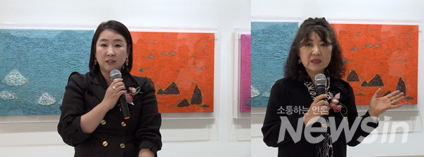 좌) 김수정 대표, 최정숙 작가(사진=정경호 기자)