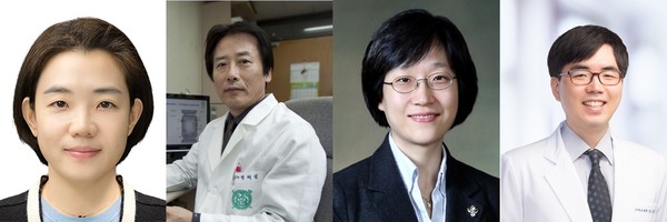 분당서울대병원 소아청소년과 김지현 교수, 적십자병원 정해일 교수, 서울대병원 강희경, 안요한 교수(좌측부터)