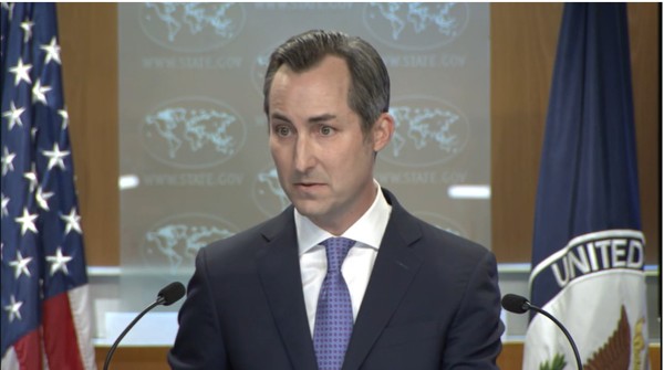 매슈 밀러 미 국무부 대변인은 11일(현지시간) 정례 브리핑에서 관련 질문에 "일본이 후쿠시마 원전 사고의 여파에 대해 개방적이고 투명하게 관리했다고 믿는다"고 말했다.2023.7.12 / 사진=[미 국무부 홈페이지 캡쳐]