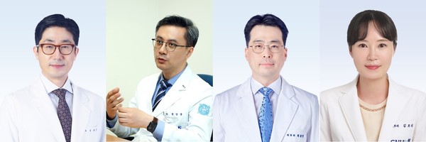 분당서울대병원 안과 우세준 교수, 피부과 윤상웅 교수, 최종원 교수, 김보리 교수(좌측부터)