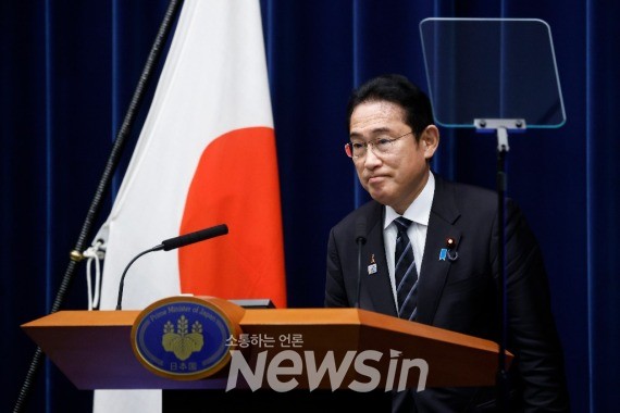 ▲기시다 후미오 일본 총리가 지난 2일 일본 도쿄 총리 관저에서 기자회견하고 있다. (사진=신화통신)