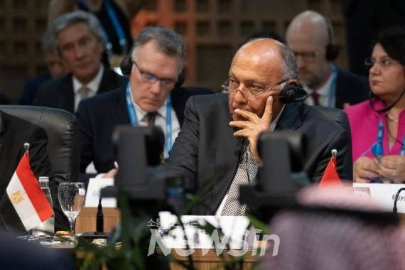 ▲사메 슈크리 이집트 외무장관이 지난 2월 21일 브라질 리우데자네이루에서 열린 G20 외교장관회의에 참석하고 있다. (사진=신화통신)