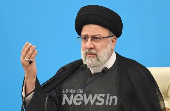 ▲에브라힘 라이시 이란 대통령이 지난해 8월 29일 이란 수도 테헤란에서 연설하고 있다. (자료사진=신화통신)
