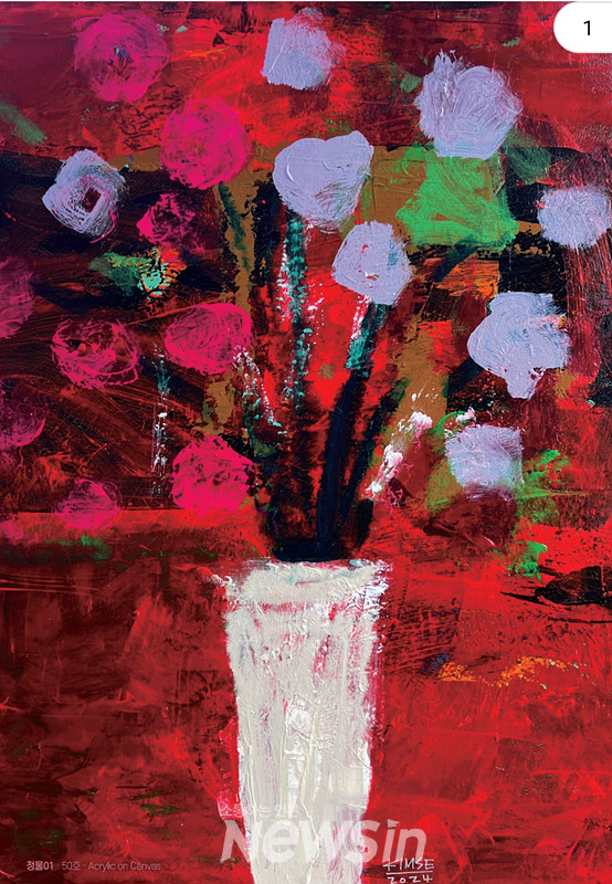 ▲‘거친 붓질_내가 꿈꾸는 것들’ 전시 작품 (자료=인일 갤러리)