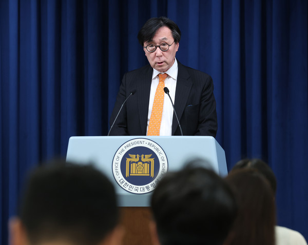 장호진 국가안보실장이 20일 오후 서울 용산 대통령실 청사에서 북러 회담 관련 정부 성명을 발표하고 있다. 2024.06.20.