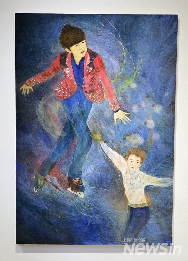 스케이트 타는 모습을 통해 창작으로 표현(사진=정경호 기자)