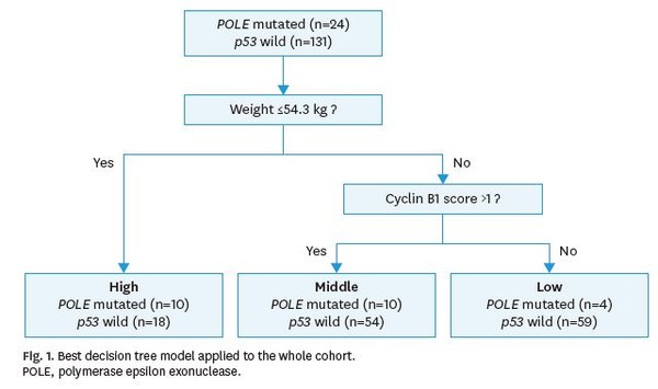 POLE mutated 아형을 선별할 수 있는 최적의 결정트리 모델.