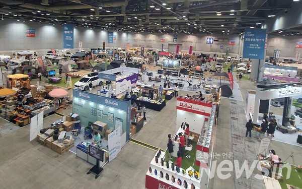 킨텍스 캠핑페스타 전사장 전경(사진=정경호 기자)