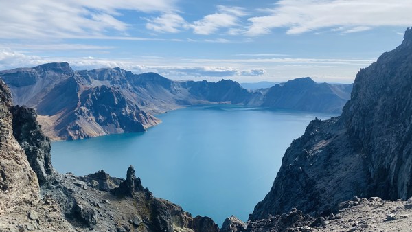 백두산 천지(북파, 해발 2,660m, ‘24년9월13일, 그로스 스텔라 차부기)