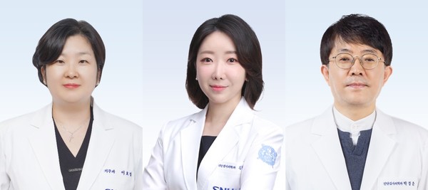 분당서울대병원 치과 이효정 교수, 진단검사의학과 김현지 교수, 박경운 교수(좌측부터).