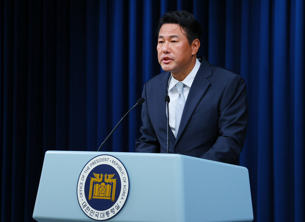 김태효 국가안보실 1차장이 22일 서울 용산 대통령실청사에서 현안 관련 브리핑을 하고 있다. 2024.10.22.