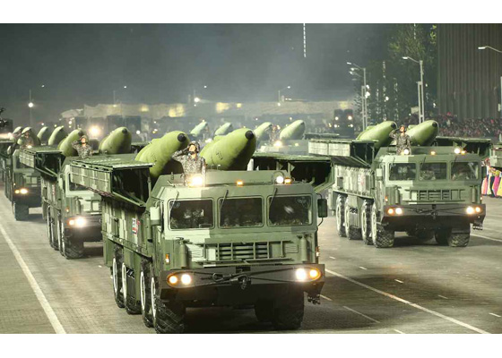 KN-23 북한판 이스탄데르 미사일. 2022.04.26 / 사진=[노동신문 누리집 갈무리]