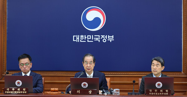 한덕수 대통령 권한대행 국무총리가 24일 서울 종로구 정부서울청사에서 열린 국무회의에서 발언하고 있다. 2024.12.24