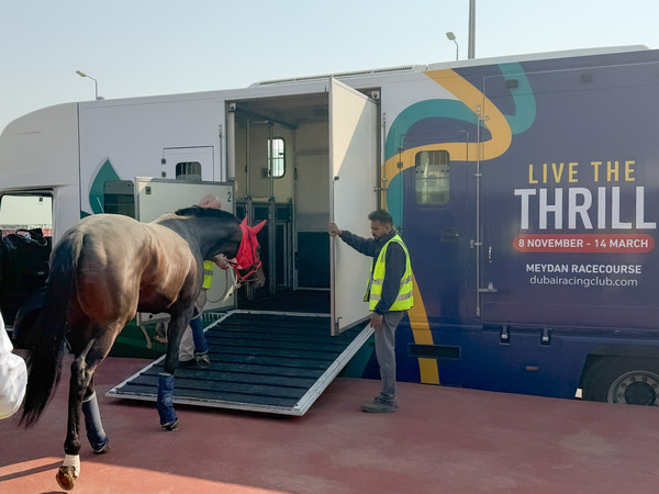 (사진)1월 9일 두바이 알 막툼 국제공항 도착 후 메이단 경마장으로 이동하는 글로벌히트