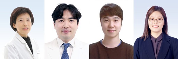 (왼쪽부터) 순환기내과 서정원, 권주성 교수, 안형범 전임의, 디지털헬스케어연구사업부 유수영 교수.