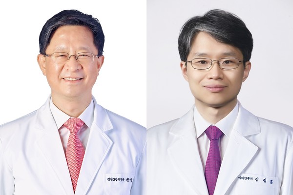 분당서울대병원 정신건강의학과 윤인영 교수(좌), 이비인후과 김정훈 교수(우)