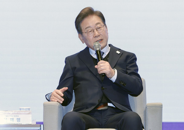 이재명 더불어민주당 대선후보가 8일 서울 중구 대한상공회의소에서 열린 대선후보 초청 경제5단체장 간담회에서 발언하고 있다. 2025.05.08 / 사진=[국회사진기자단]